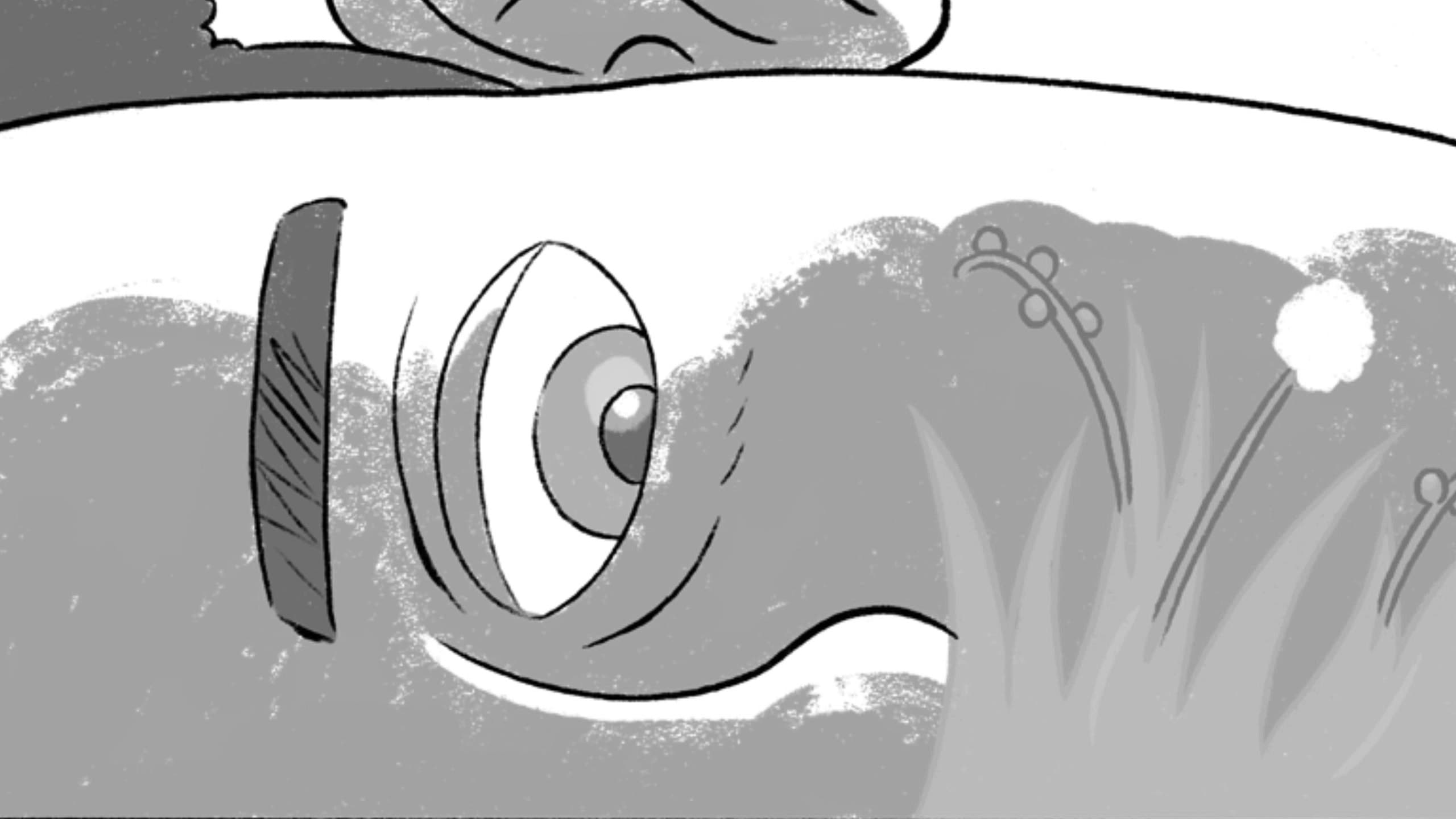 A drawing of plant life bursting out of the back of a border patrol van