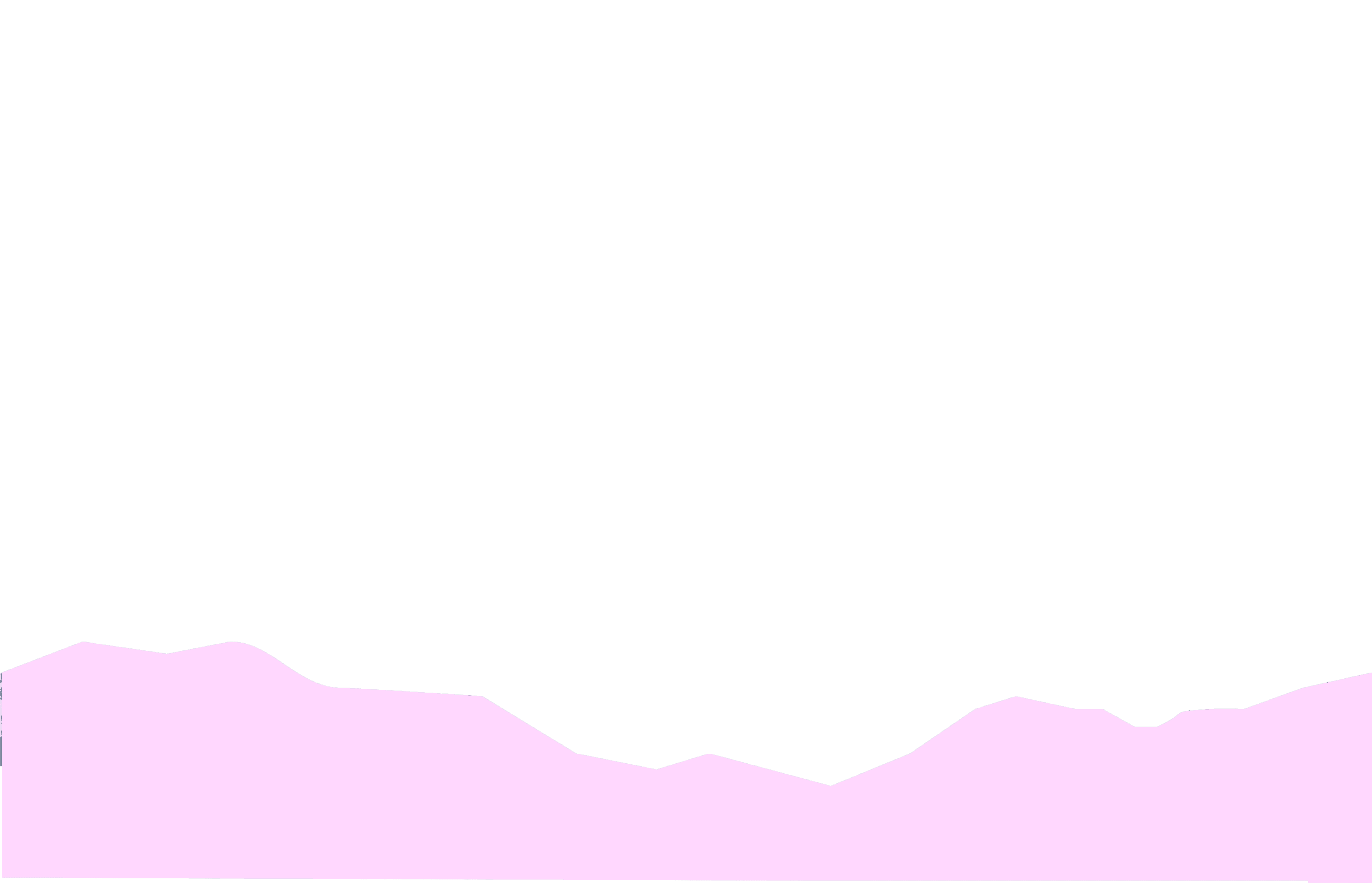 A painted ethereal white swan over a soft blue and green background, cut from the bottom and top by pink strata lines