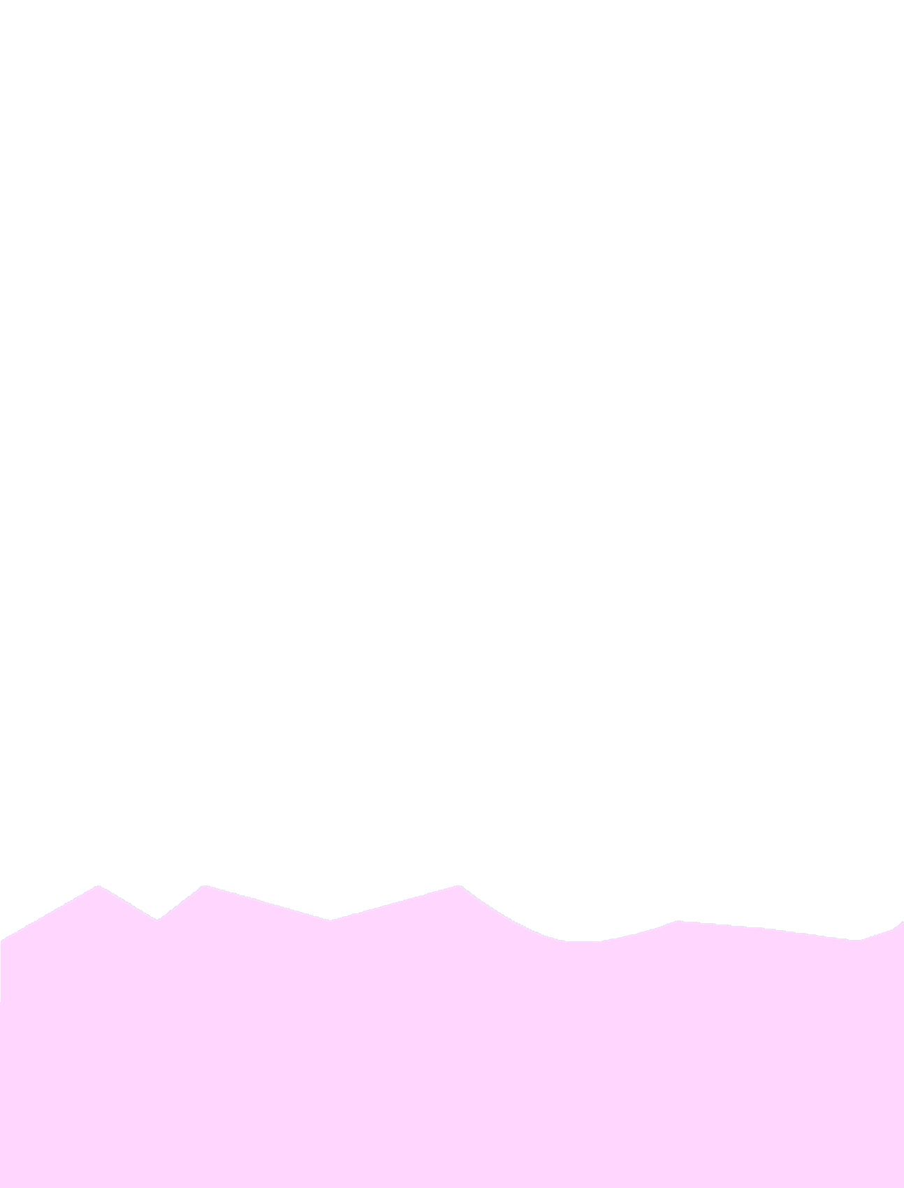 A painted ethereal white swan over a soft blue and green background, cut from the bottom and top by pink strata lines